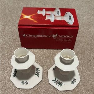 Nikko Christmastime Candle Holder Set